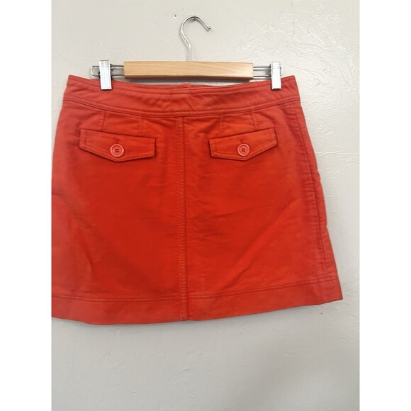 Marc Jacobs Mini Skirt Womens size 8 Orange Red Boho Hippie Y2K Suede Accents - Picture 6 of 6